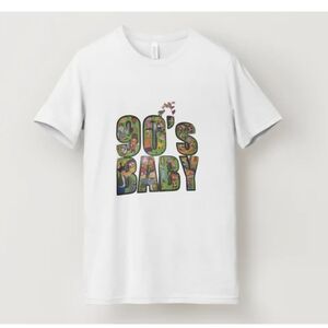 White '90s Baby Adult T-Shirt